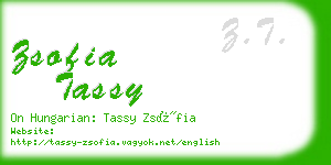 zsofia tassy business card